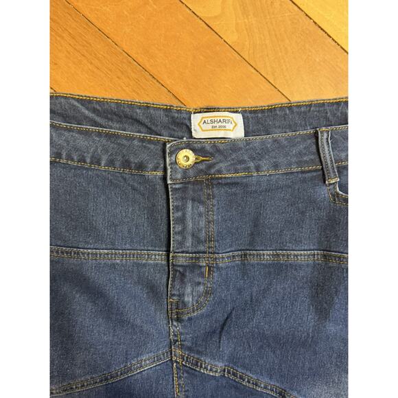 Alsharifa Long Maxi Denim Jean Skirt Size 44 Womens Denim Stretch Pockets - Picture 3 of 3